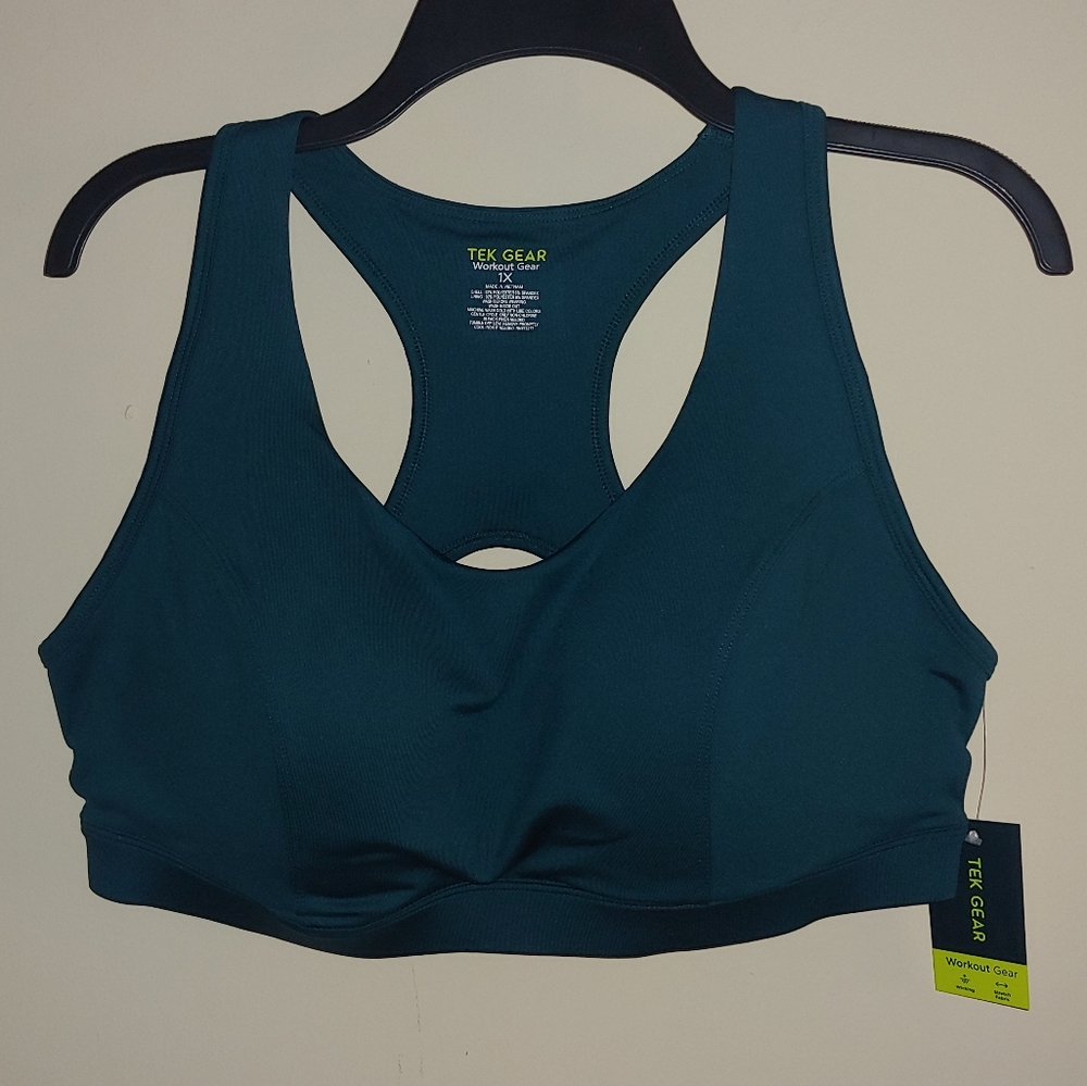 Tek Gear Women's Racerback Sports Bra Size 1X - Picture 2 of 5
